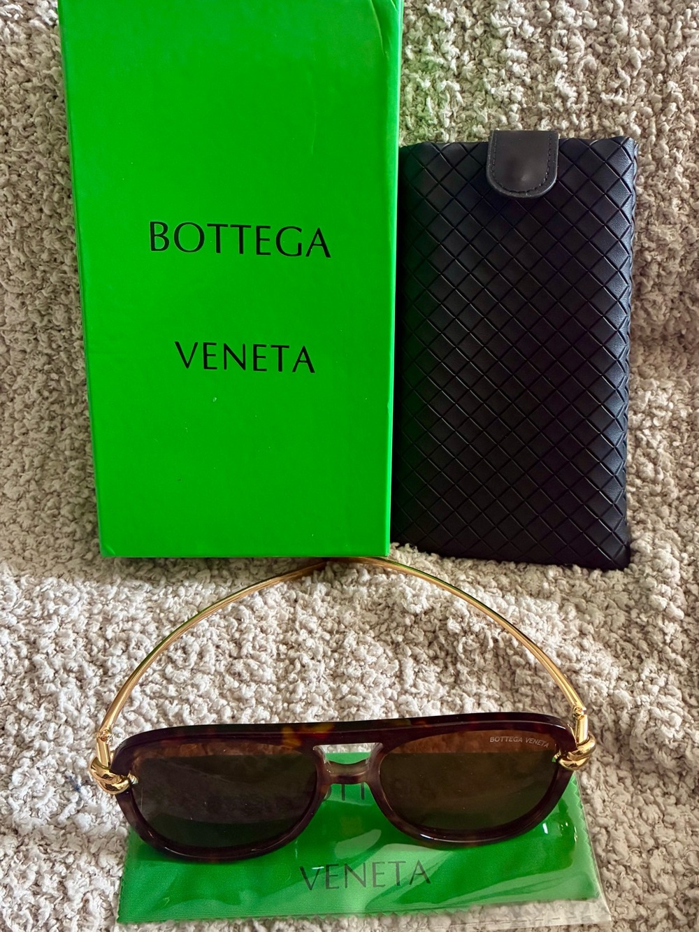 Inspired 1:1 Brown & Gold Women's Sunglasses